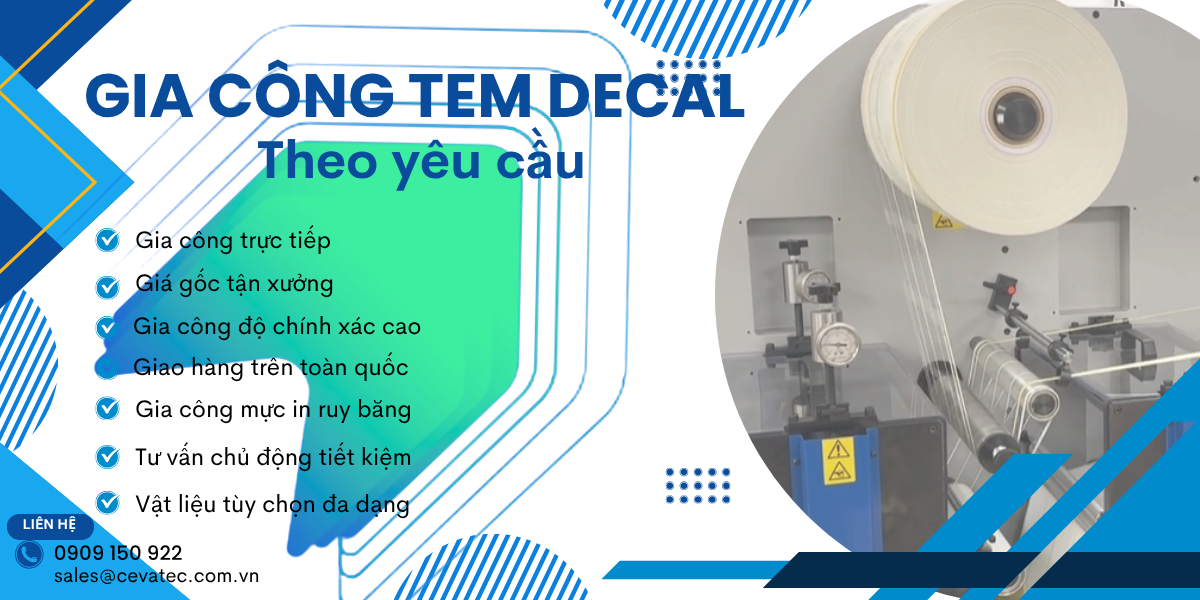 Gia công tem nhãn decal mã vạch theo yêu cầu